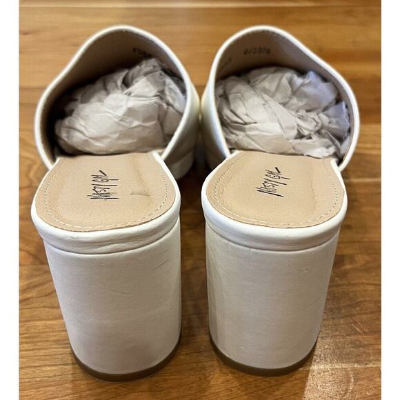 NEW Nasty Gal Open Toe Mules High Heels Sze 8/39 Women’s White Slip On - Picture 8 of 8